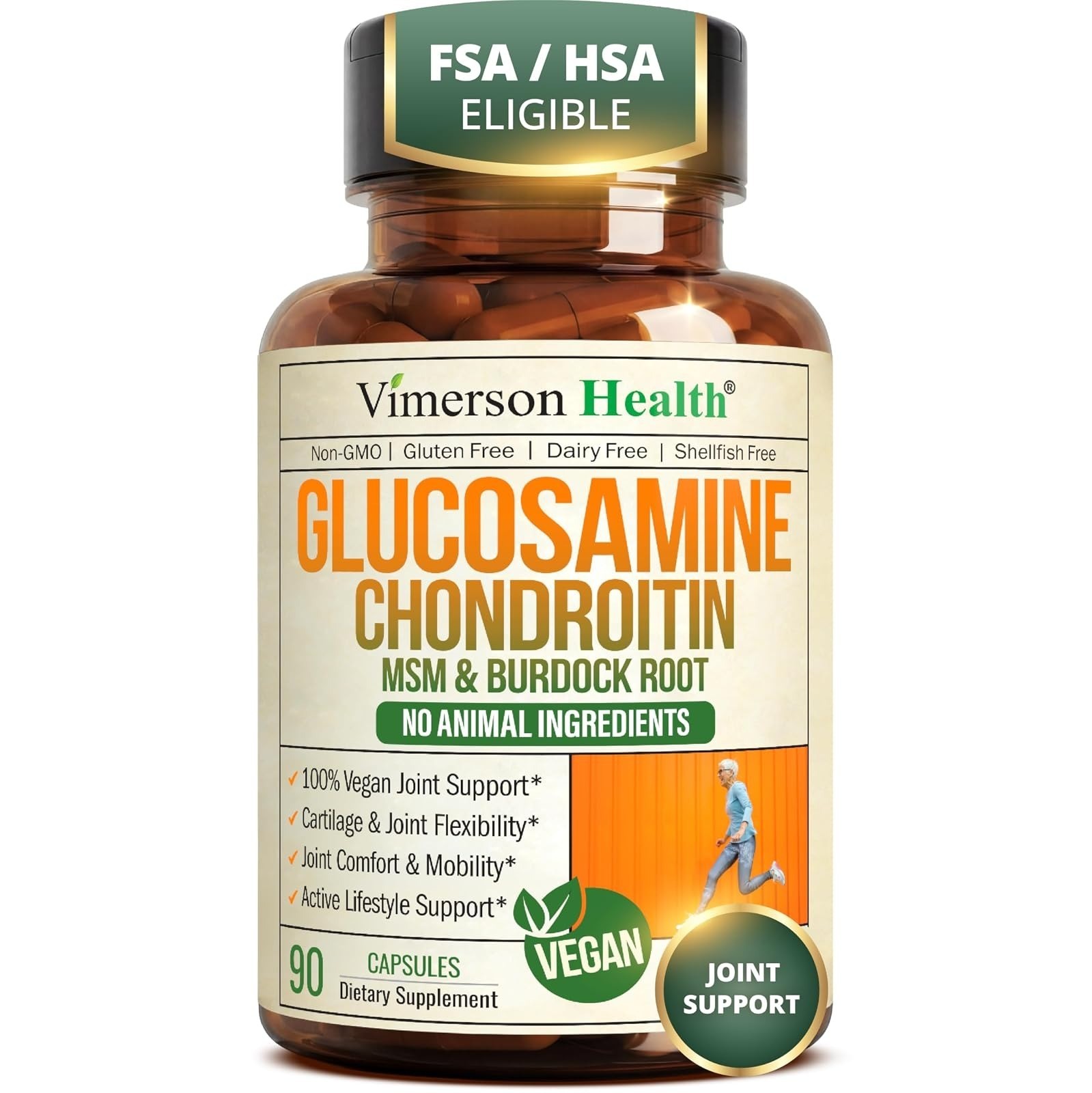 Glucosamine Chondroitin MSM Joint Support Supplement 1500mg – 90 Capsules