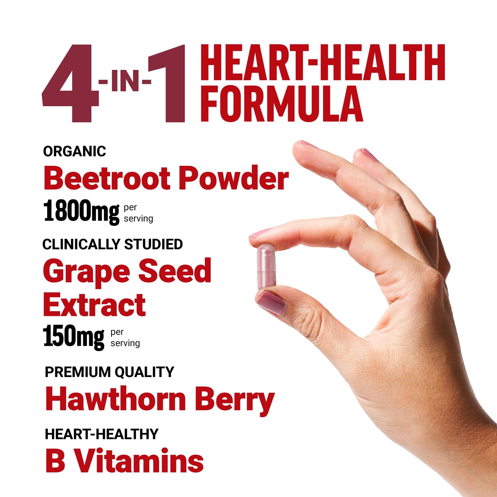 Force Factor Total Beets Blood Pressure Support 90 Count (Pack of 1),