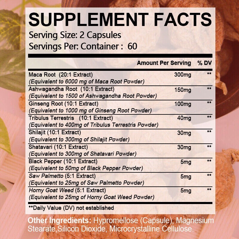 Premium Maca Root – Endurance, Energy Booster* Performance Dietary Supplement