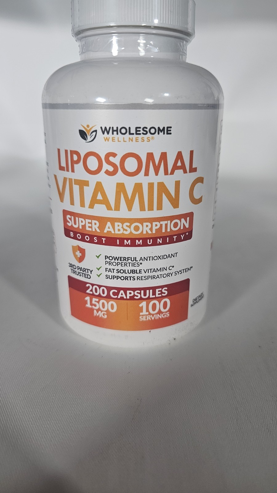 Liposomal Vitamin C Capsules (200 Caps) 1500mg High Absorption Exp: 6/2028