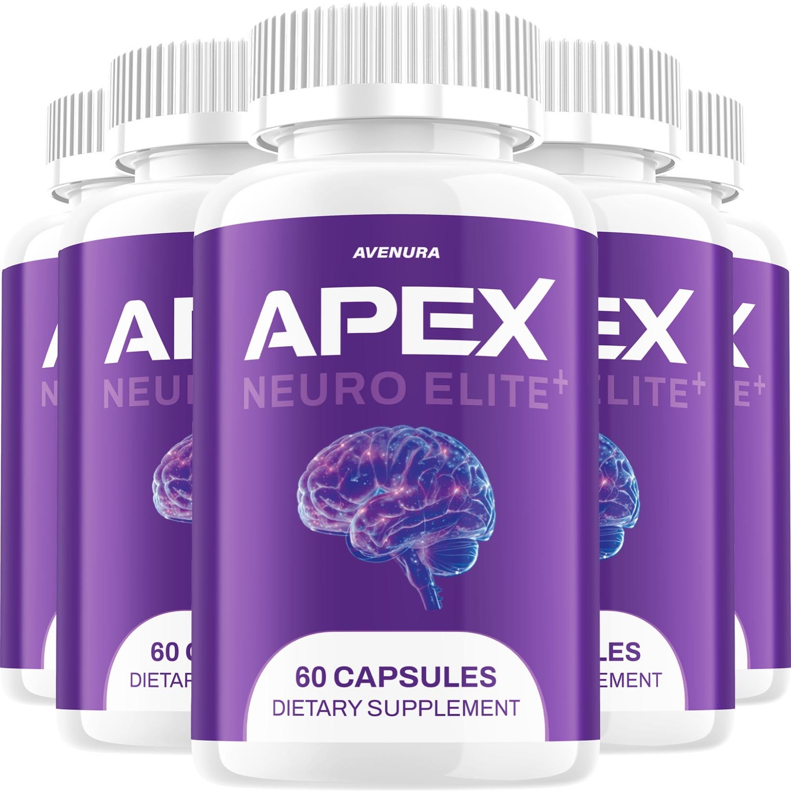 (5 Pack) Apex Neuro Elite Capsules – ApexNeuro Elite Natural Blend Memory Focus