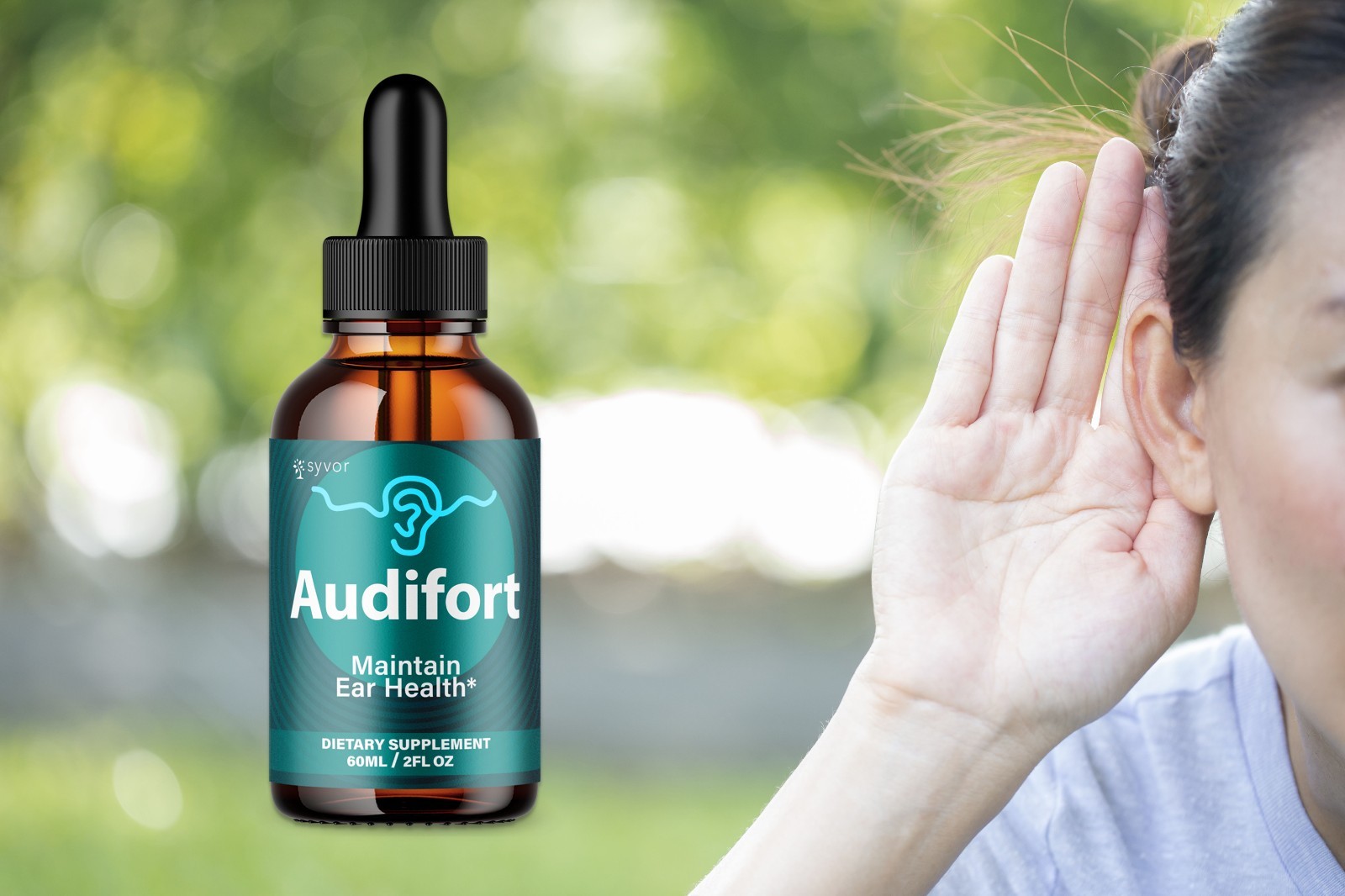Audifort Ear Health Suppport Drops Natural Formula Hearing Supplement 30 Serves