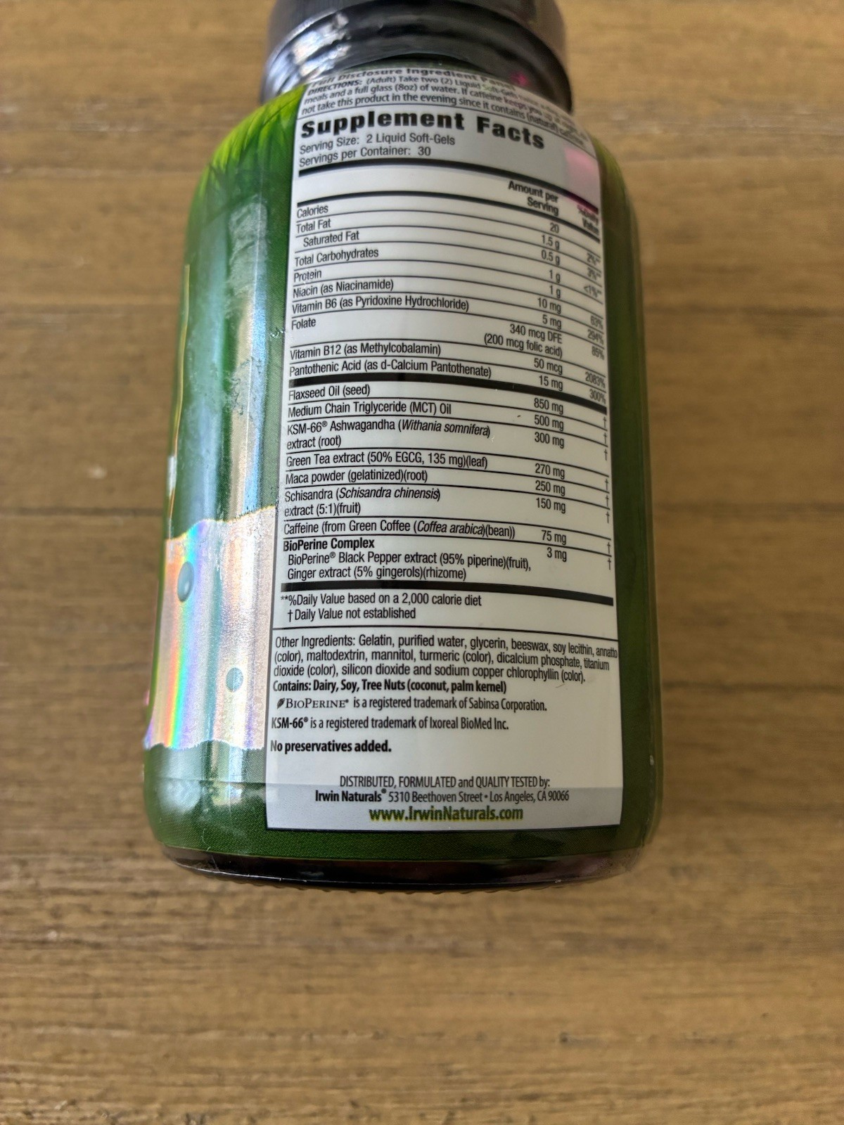Irwin Naturals VO2 Max Performance Fat Burner BiopPerine 60 Liquid Softgels NEW