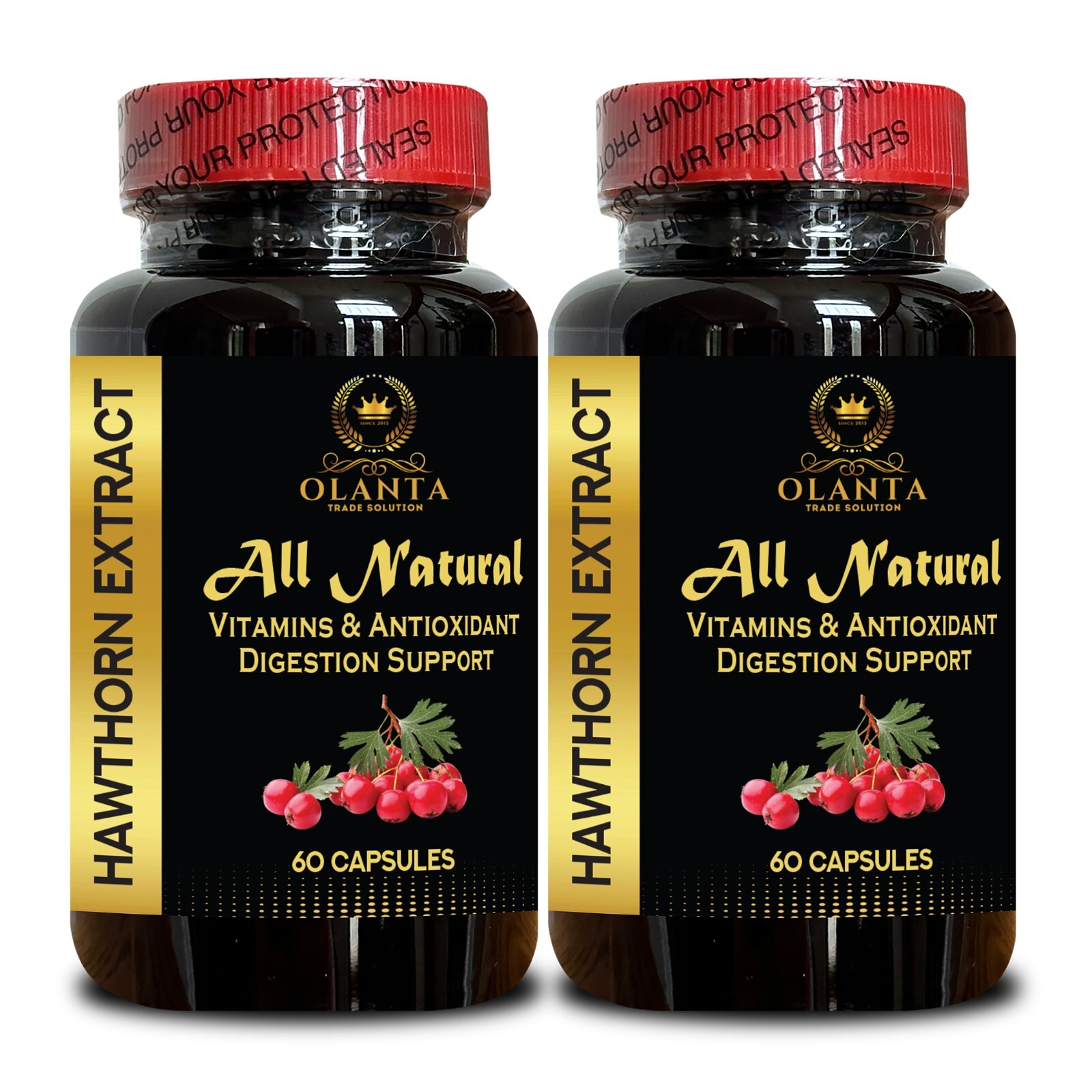 Natural Hawthorn Berry Extract – Herbal Vitality Supplement for Daily Balance 2B