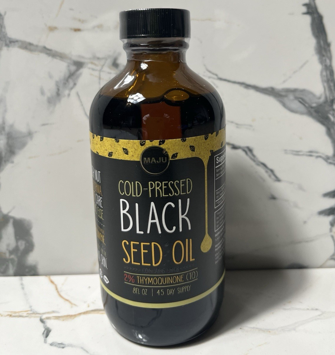MAJU Cold-Pressed Black Seed Oil Nigella Sativa Non-GMO Unflavored 8 fl oz