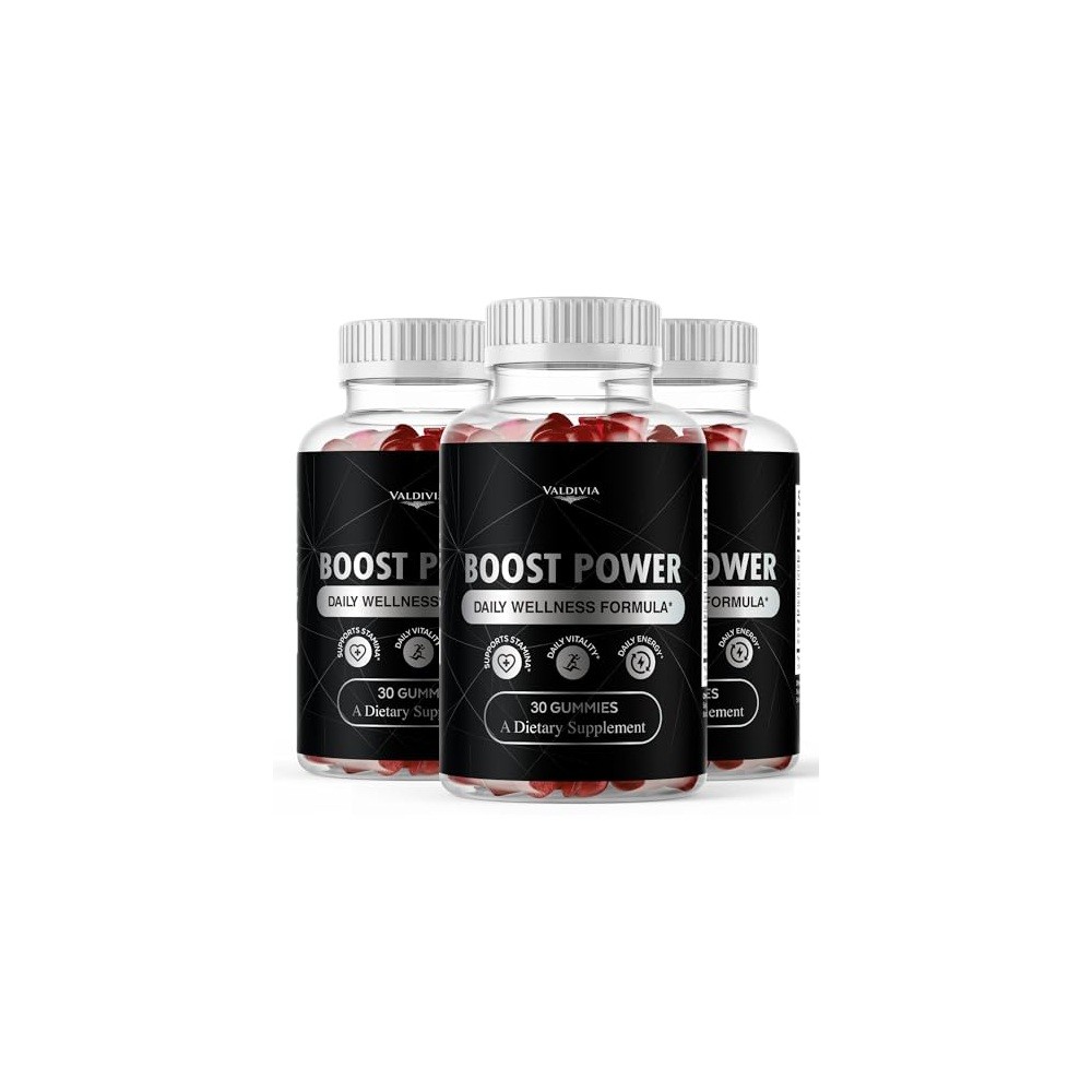 Valdivia Boost Power 90 Gummies 3 Pack Dietary Supplement Made in USA