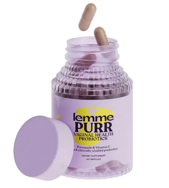 Gluten Free Lemme Purr Women Intimate Probiotic Pineapple Chewable Gummies 60ct