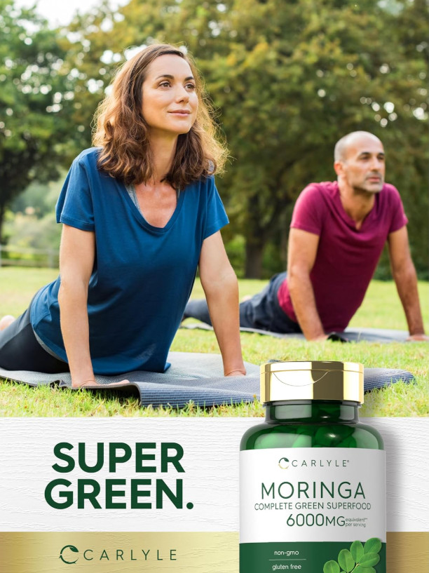 180 Pastillas De Aceite Hoja De Moringa Mejor Suplemento Pastilla Hombre Mujer