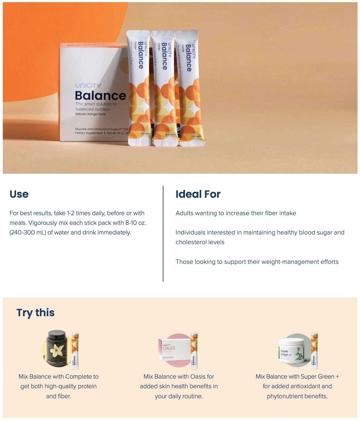 Unicity Balance Orange Box of 30 Sachets – Exp 02/2027