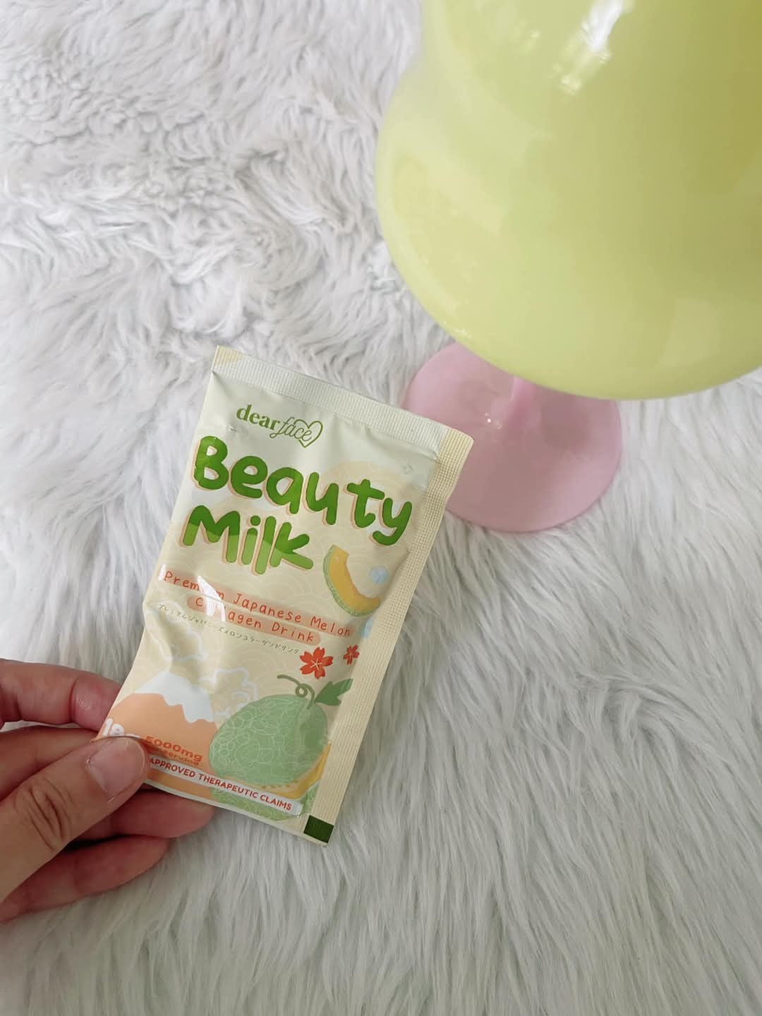 Dear Face Beauty Milk Japanese Collagen Melon Drink, 10 Sachets