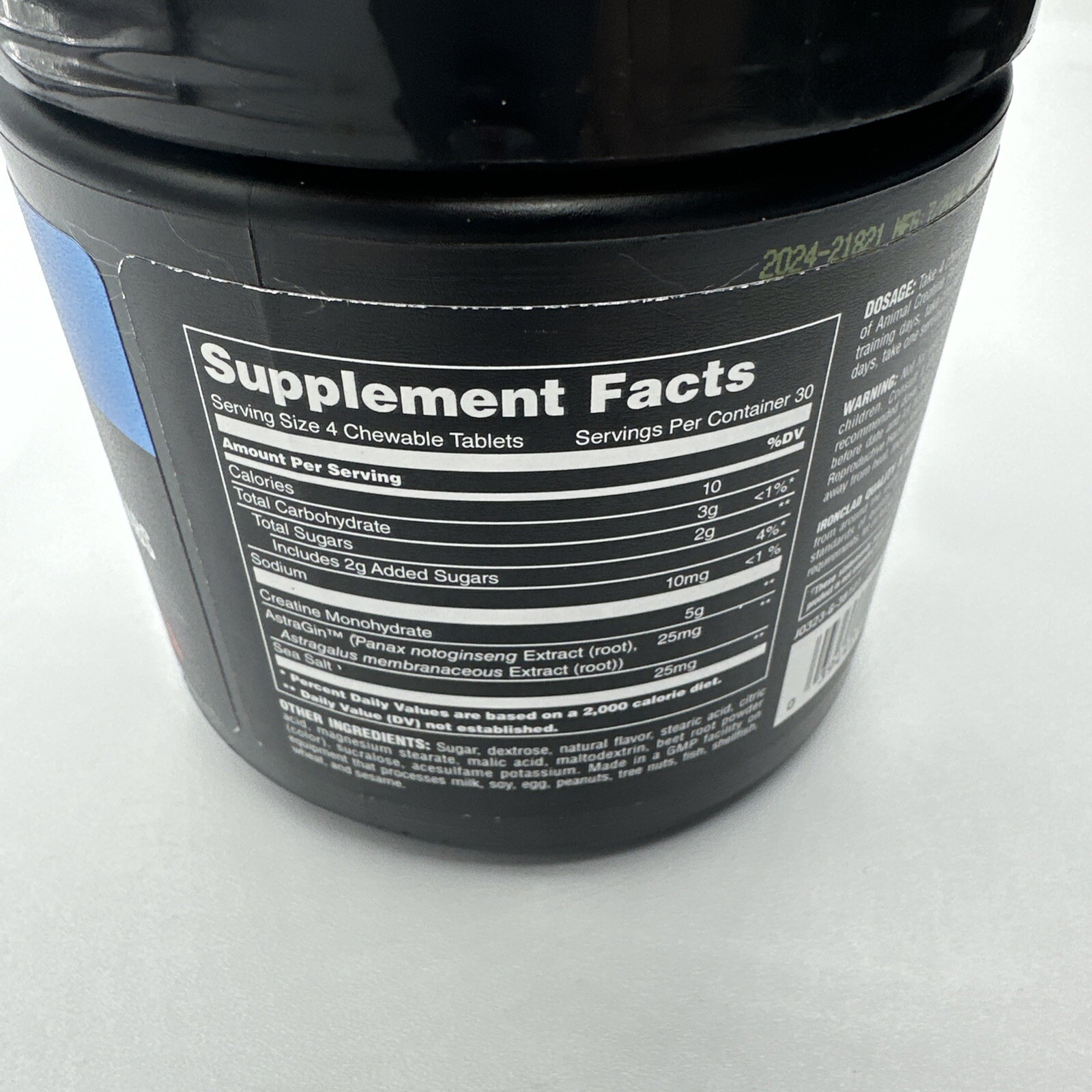 Creatine Performance Chews, Grape, 120 Chewable Tablets Expires 7/2026 Workout