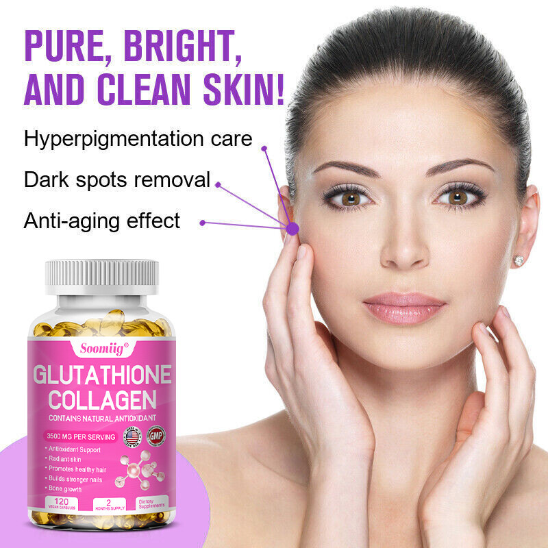 Glutathione Collagen Complex 3500 Mg Capsule Nourish The Skin Dark Spots Removal