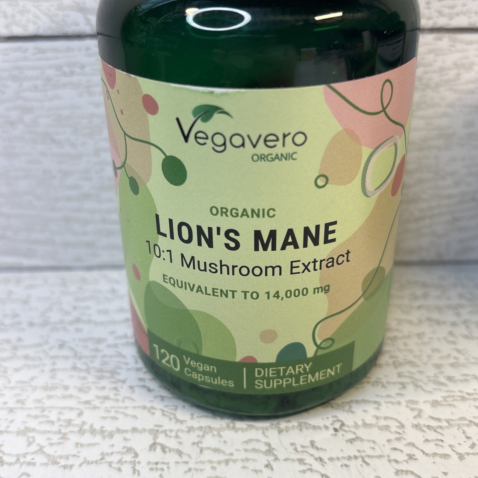 2X Vegavero Organic Vegan Lions Mane Mushroom Extract 14000mg 120 Caps Exp 2/28