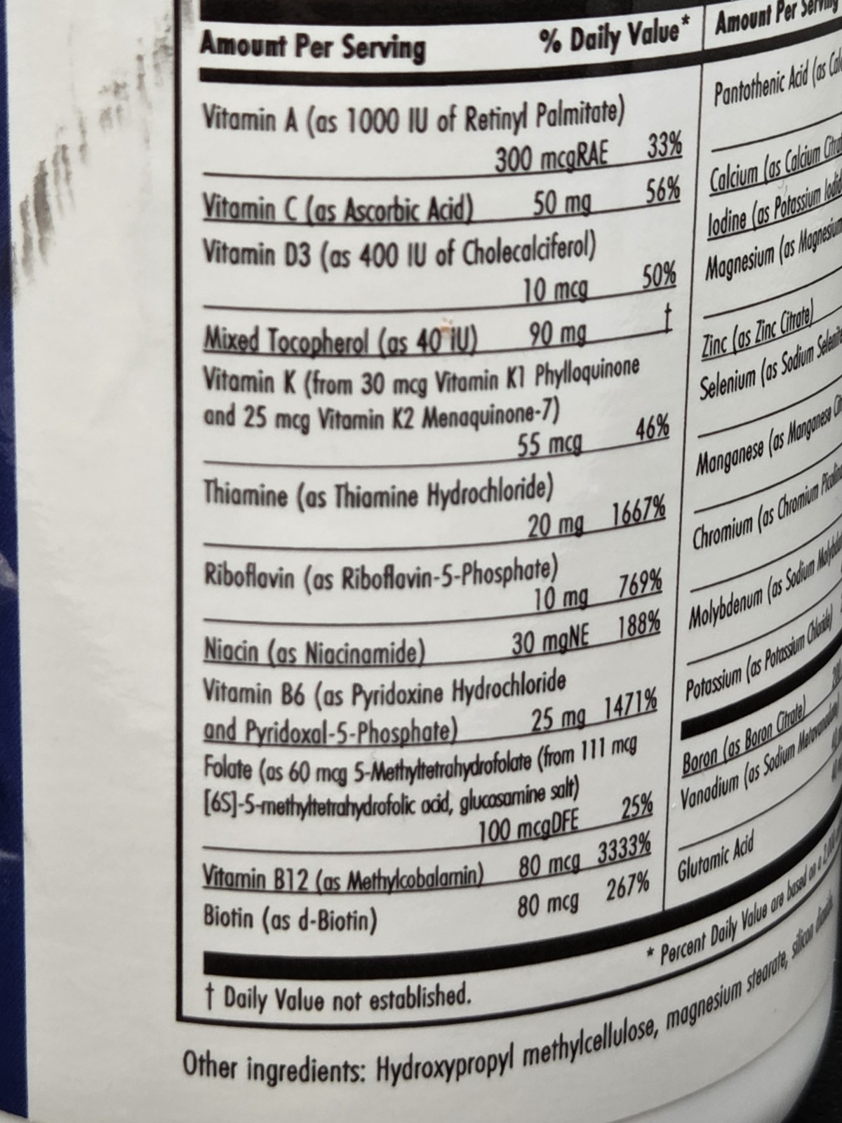 Allergy Research Group New Multi VitaMin without Copper & Iron 150 Veggie Capsul