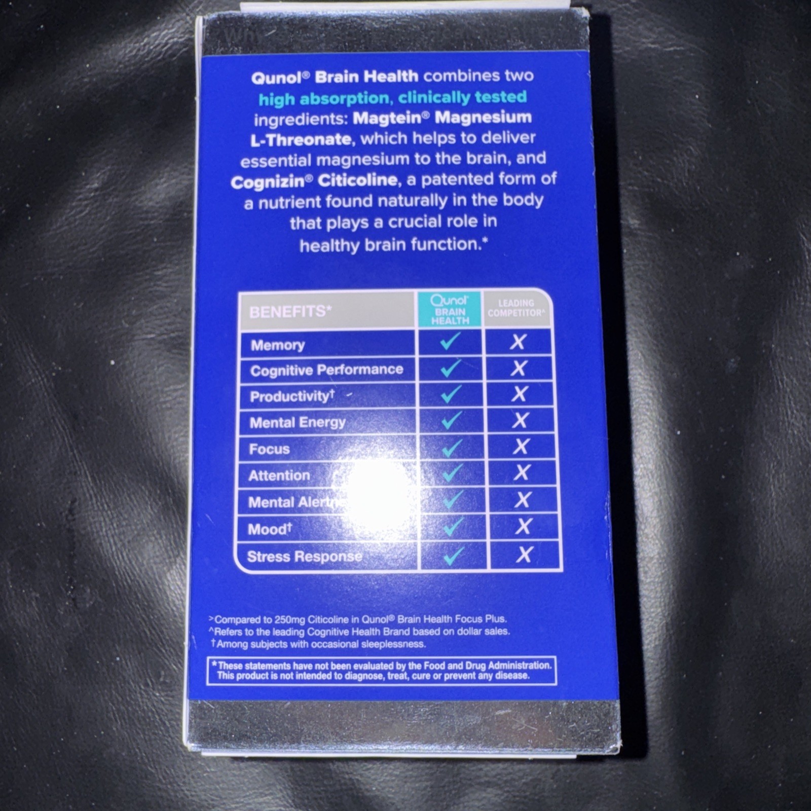 Qunol Brain Health Memory Plus Magnesium L-Threonate 60 Tablets Exp 07/2027