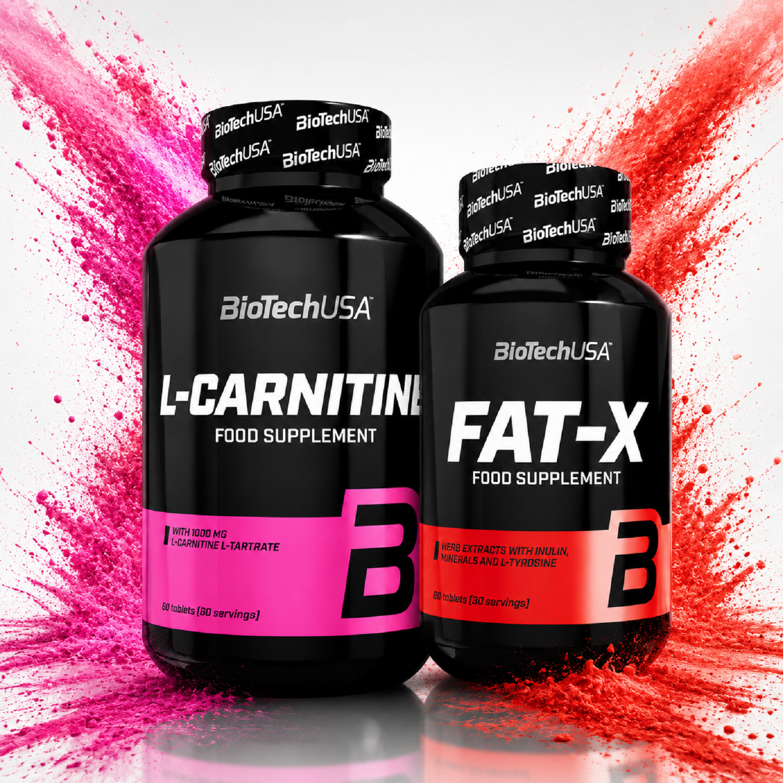 L-CARNITINE + FAT-X – Regeneration, fat burning, more energy, fitness, activity