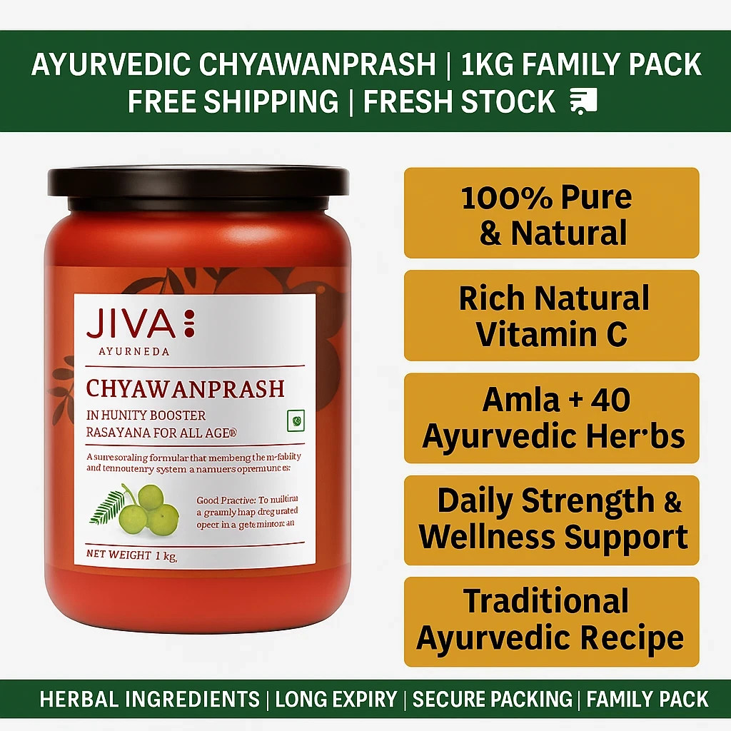 Jiva Chyawanprash 1kg | Ayurvedic Natural Rejuvenator & Vitamin C Support | 1 Pc
