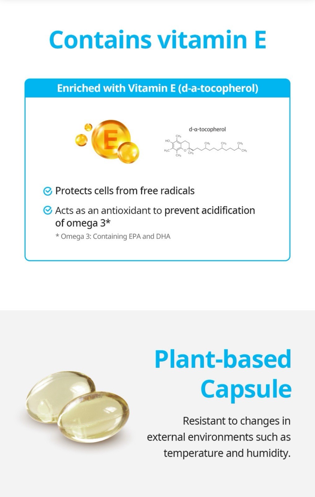 Atomy rTG Omega-3 EPA DHA 180 Softgels Vitamin E High Bioavailability Patented