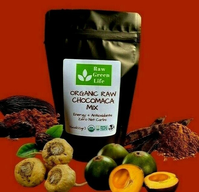 MIX CHOCOMACA RAW VEGAN KETOFRIENDLY ORGANIC SUPERFOOD DRINK MIX 3.6oz