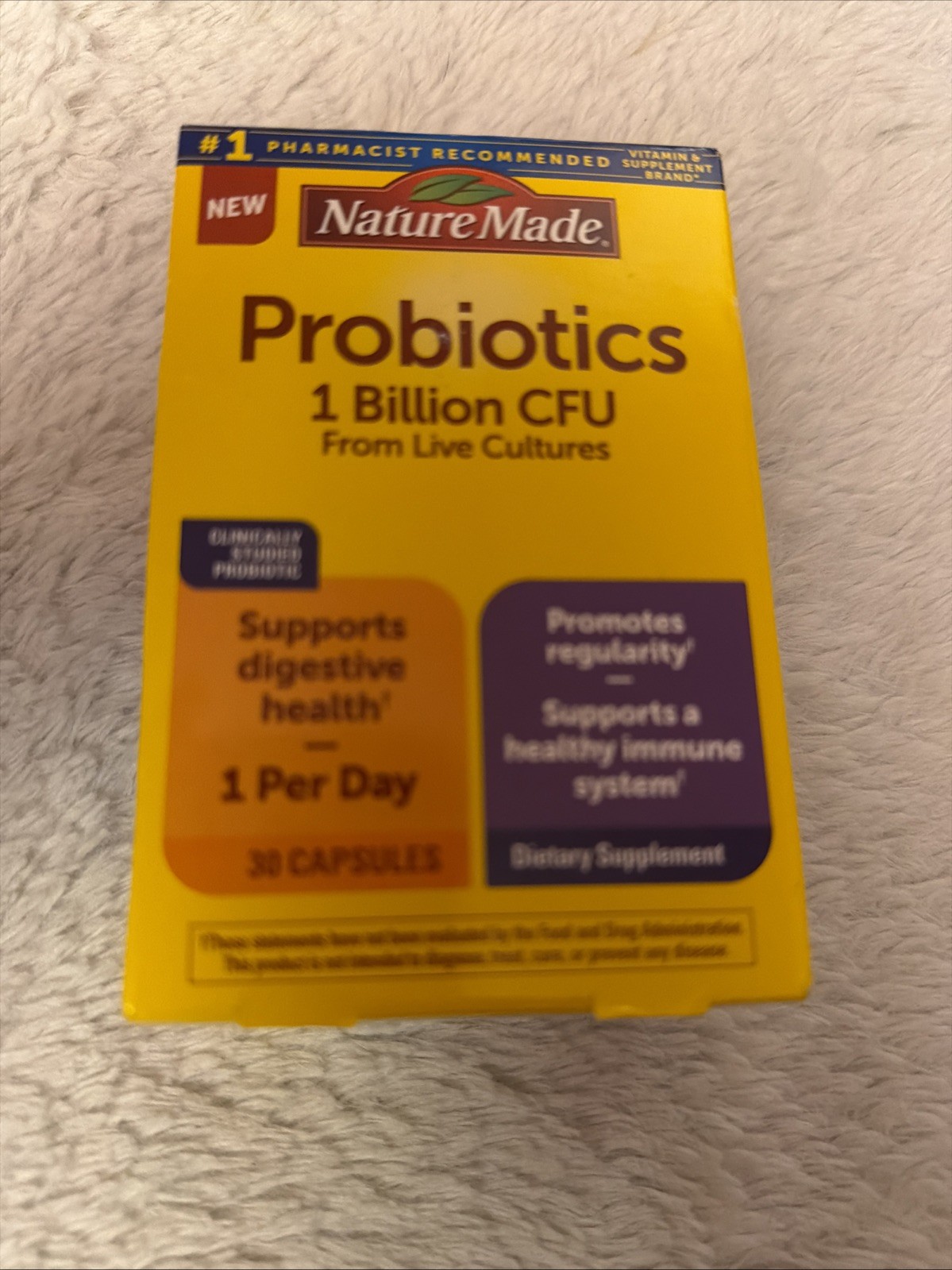 Nature Made Probiotics 1 Billion CFU 30 Ct. Supports Digestive Health Exp. 6/27