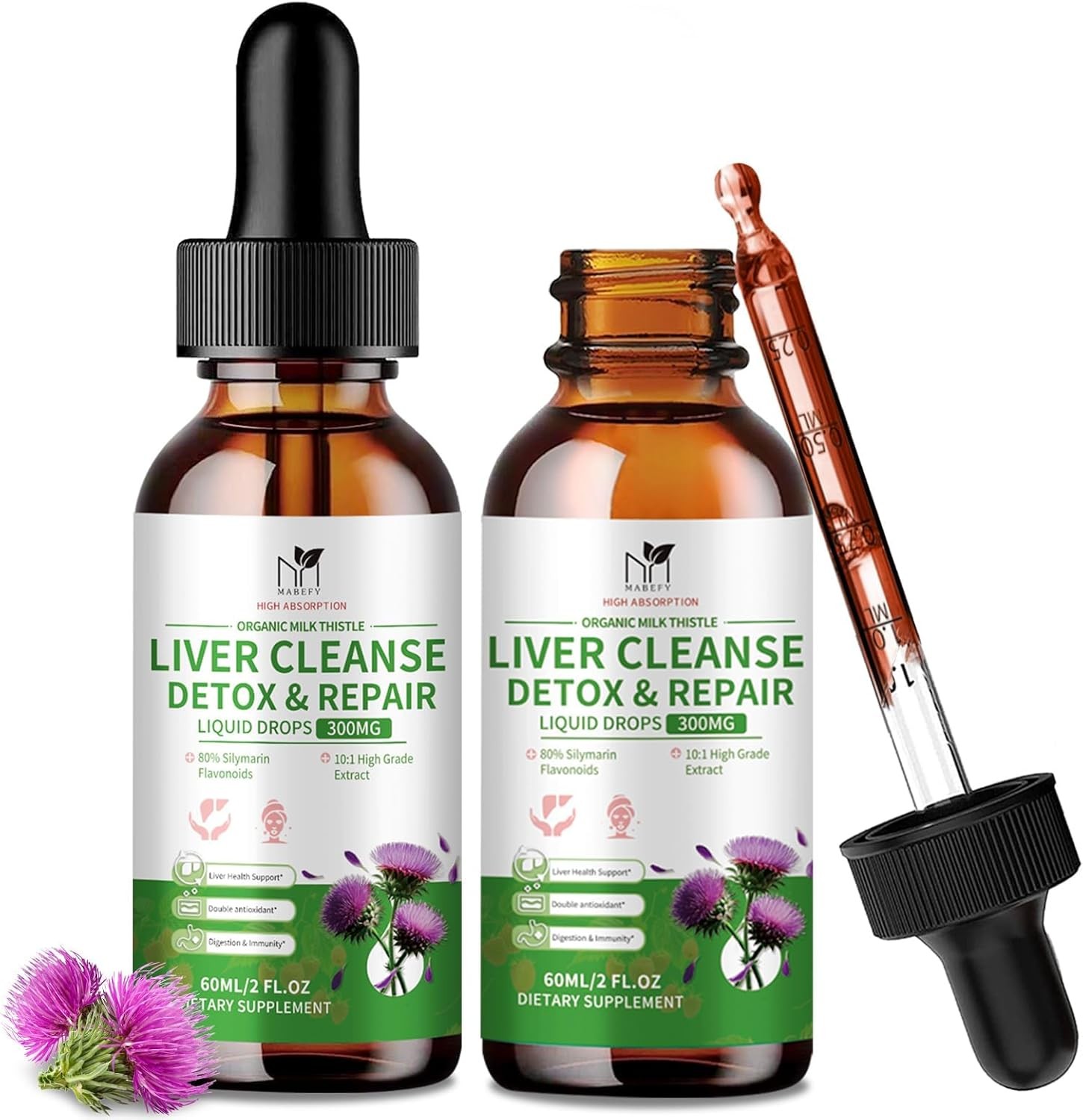  Milk Thistle Seed Tincture Organic Liquid Herbal Drops 2 OZ Natural Liver Deto