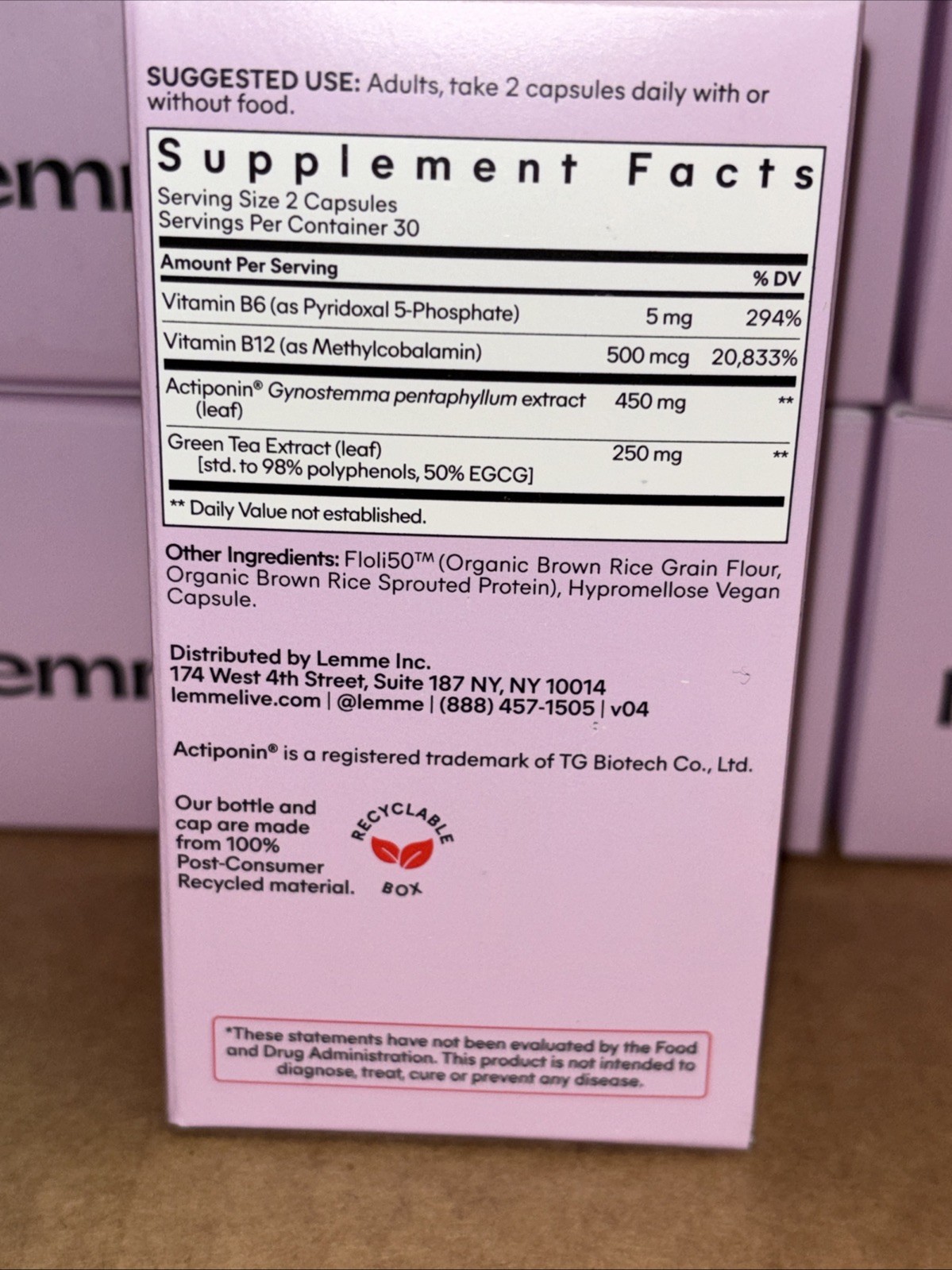 Lemme Burn Capsules – Metabolism & Belly Fat Support – Gynostemma, Green