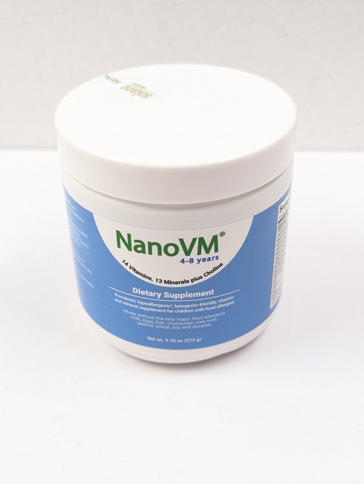 NanoVM 4 – 8 Years Kids Pediatric Oral Supplement Unflavored 9.70 oz 275 g 03/26