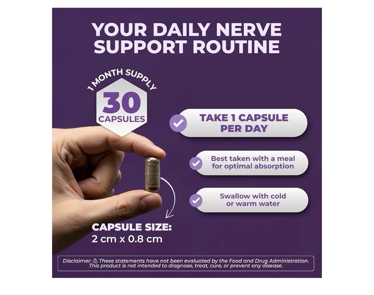 Vital Nutritive Vital Nerve Relief Flow Circulation Vascular Health 30 Capsules