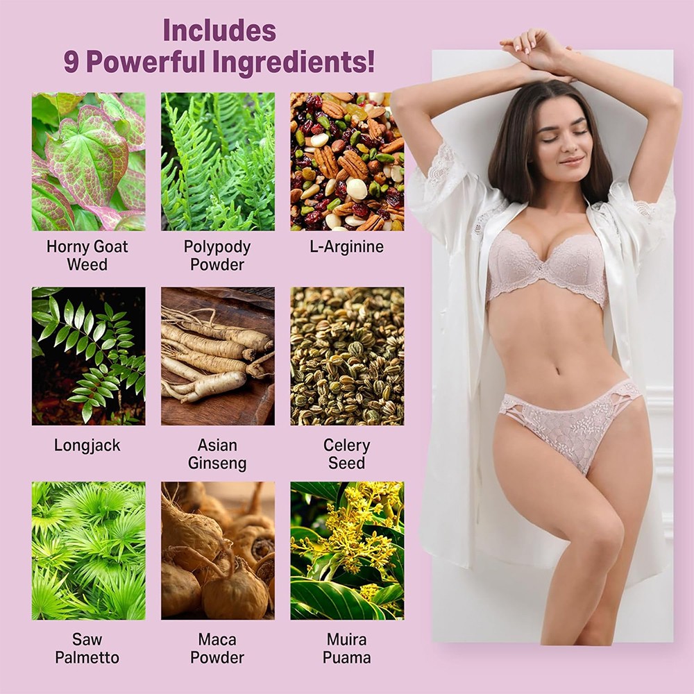 Libido For Women Supplement – With Epimedium Extract Boost Libido 120 Capsules