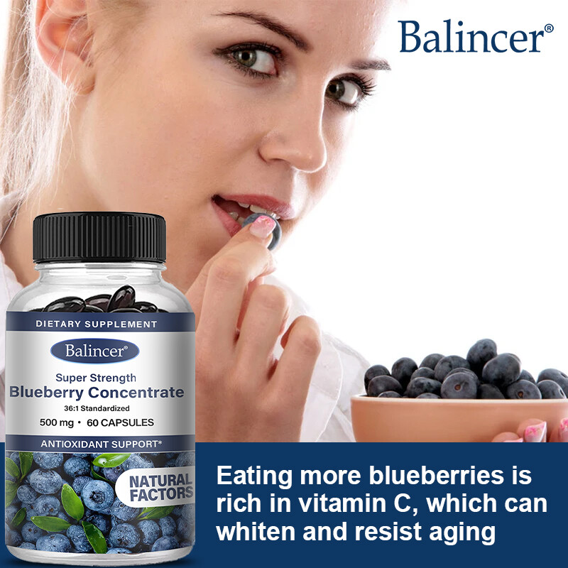Blueberry Concentrate 36:1 Capsules – Antioxidant – Whitening and Anti-Aging