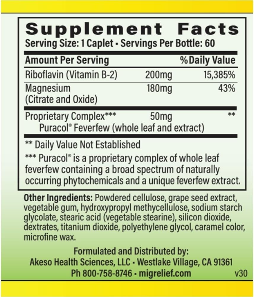 60 Caplets of Triple Therapy with Puracol – Enhanced Migraine Support