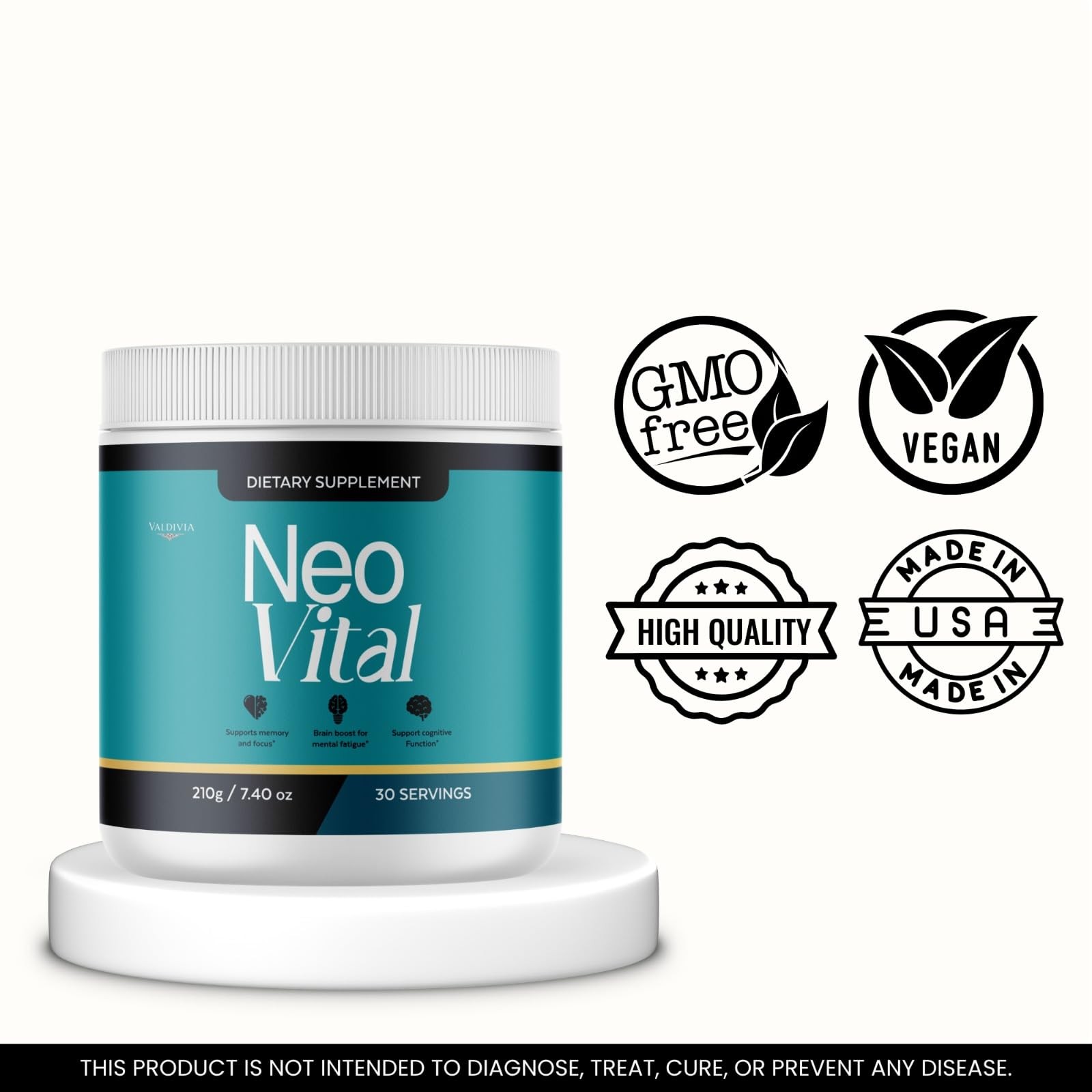 Valdivia NeoVital Powder 2 Pack Daily Wellness Supplement Made in USA Premium