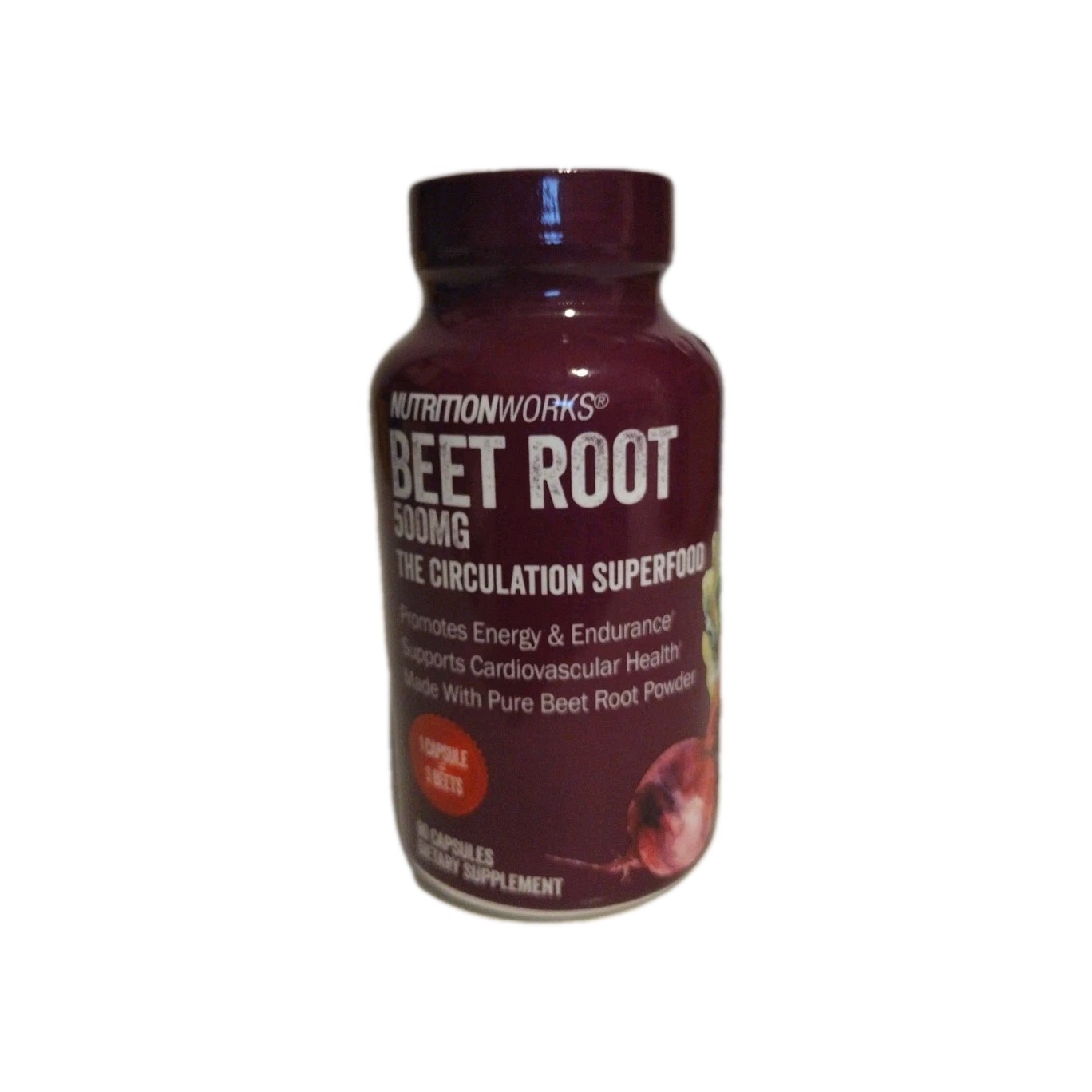 1 NutritionWorks Beet Root Circulation Superfood 90 Capsules 500mg