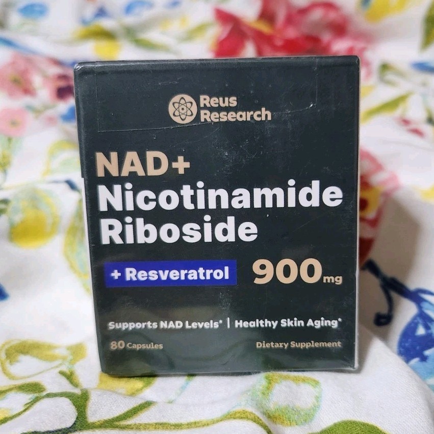 Reus Research NAD+ Nicotinamide Riboside w/ Resveratrol 900mg 80 Capsules