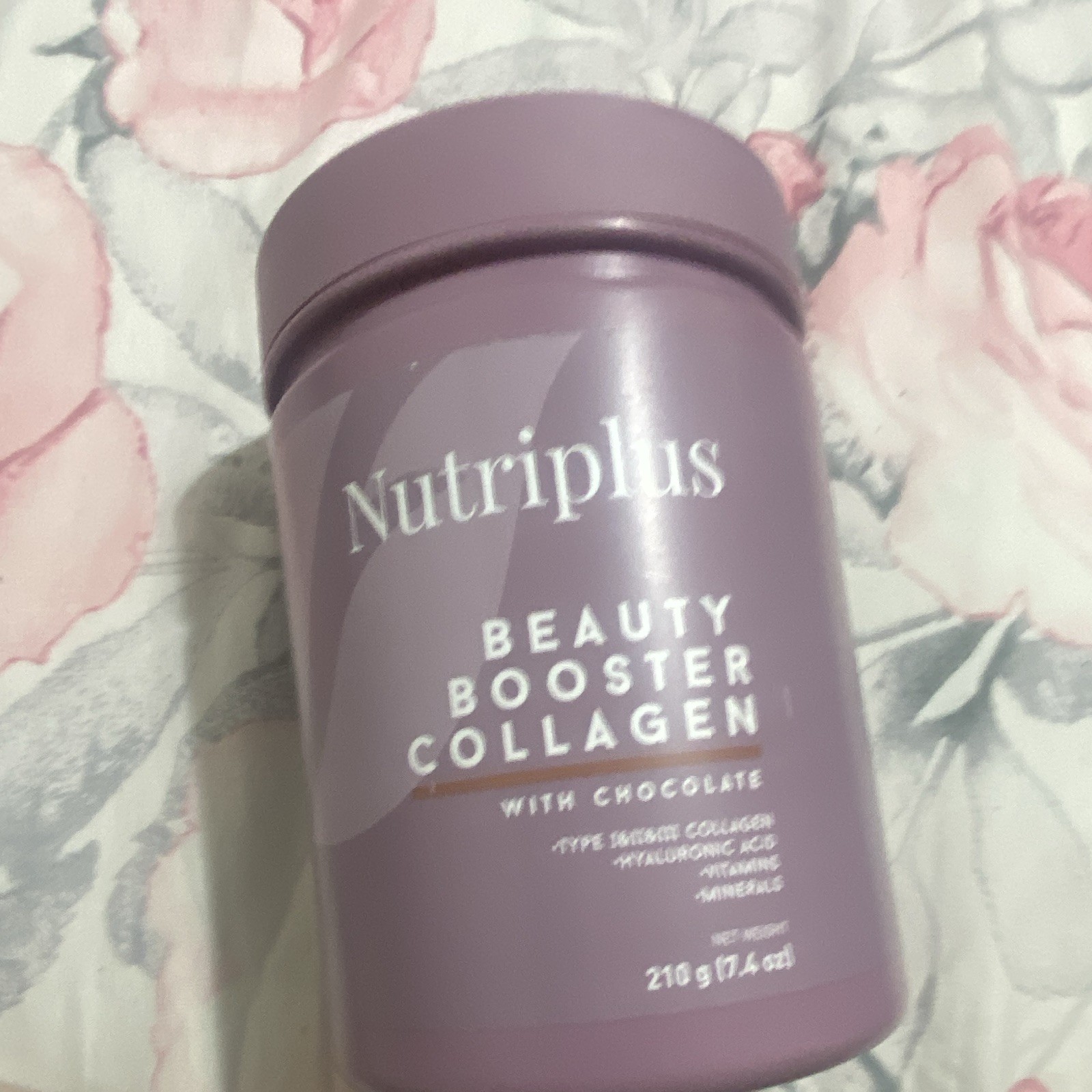 Nutriplus Collagen + Hyaluronic Acid Powder Chocolate Hair Skin Nails 210g