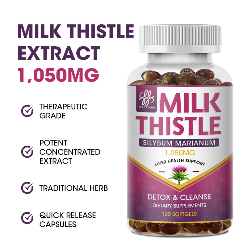 Liver Cleanse Detox Milk Thistle Extracts Silymarin Marianum With Dandelion Root