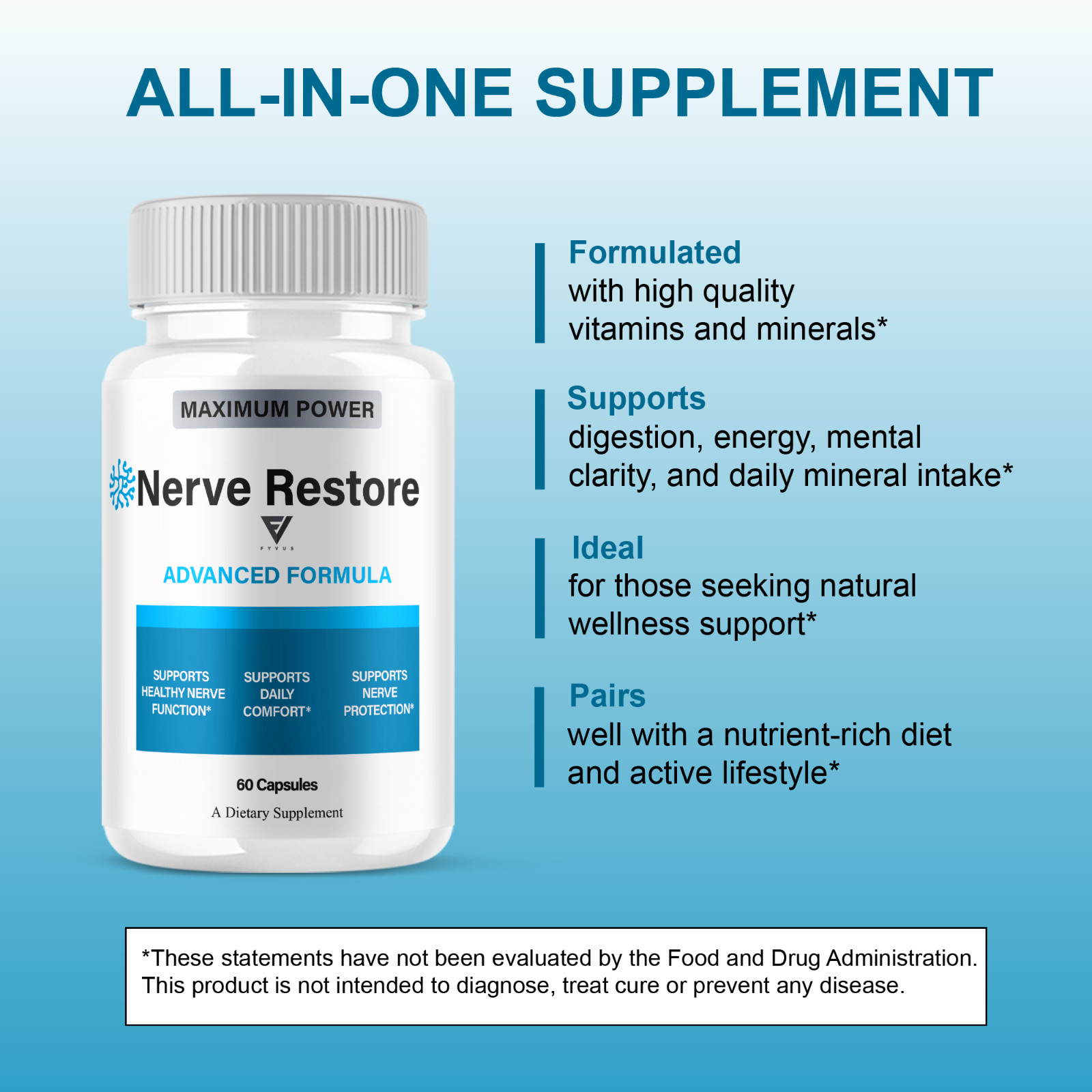 (5 Pack) Nerve Restore Advanced Formula, NerveRestore Max Health (300 Capsules)