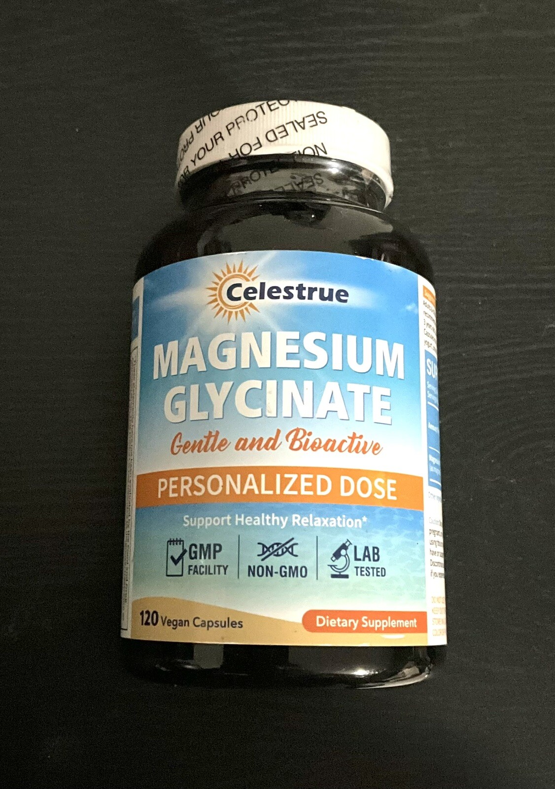 Celestrue Magnesium Glycinate 70mg 120 Caps Exp:04/26 Stress And Anxiety Relief
