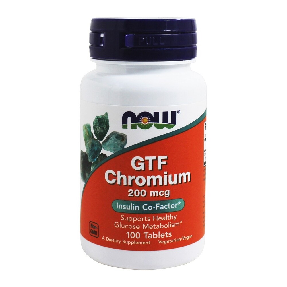NOW Foods GTF Chromium 200 mcg., 100 Tablets