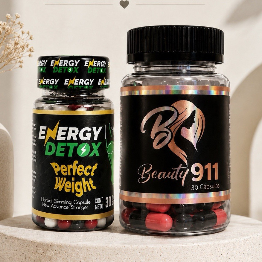 ENERGY DETOX Perfect Weight Herbal Slimming Capsules, 30 Count