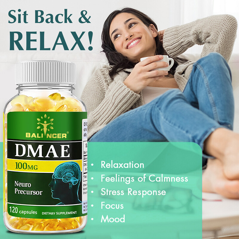 Dmae 100 Mg Nootropic Brain Support Supplement Supports Mental Clarity-120 Caps