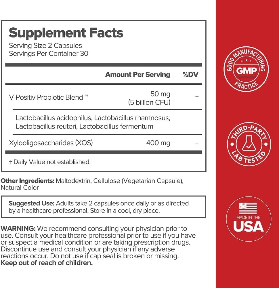 USPS URO Vaginal Prebiotic Probiotic Supplement Women Intimate Flora Support 60