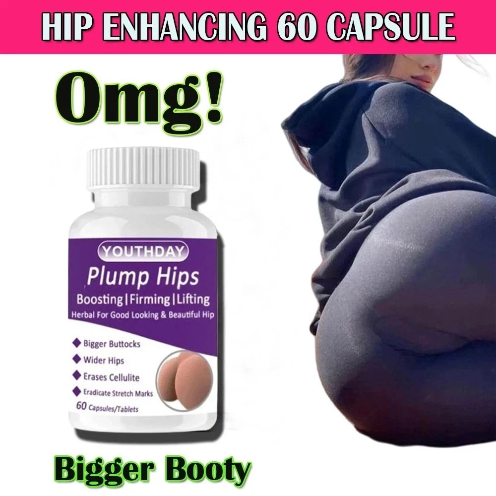 BOOTY, HIPS & LEGS GROWTH – Maca Root for Women – Natural Curve Support 60 Pills