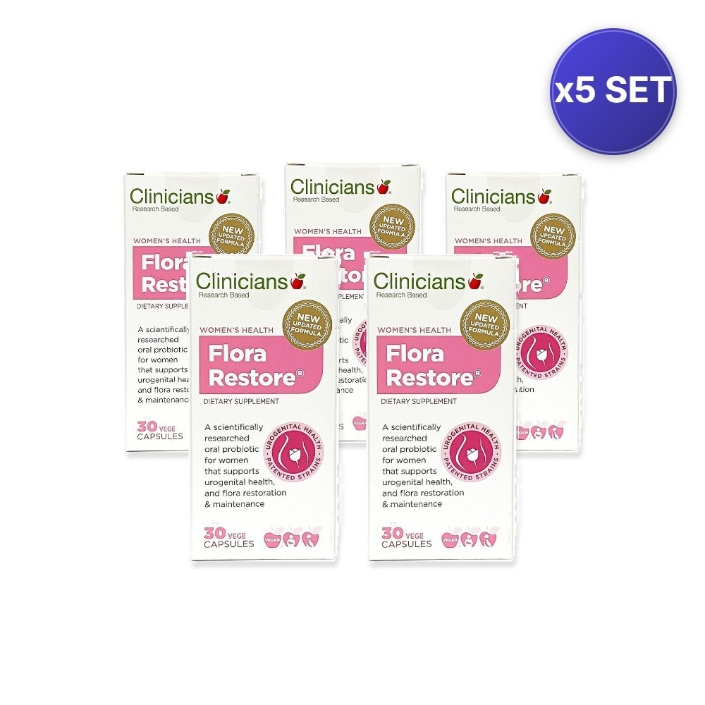 Flora Restore 30 Capsules – Daily Digestive Balance – 5 Pack