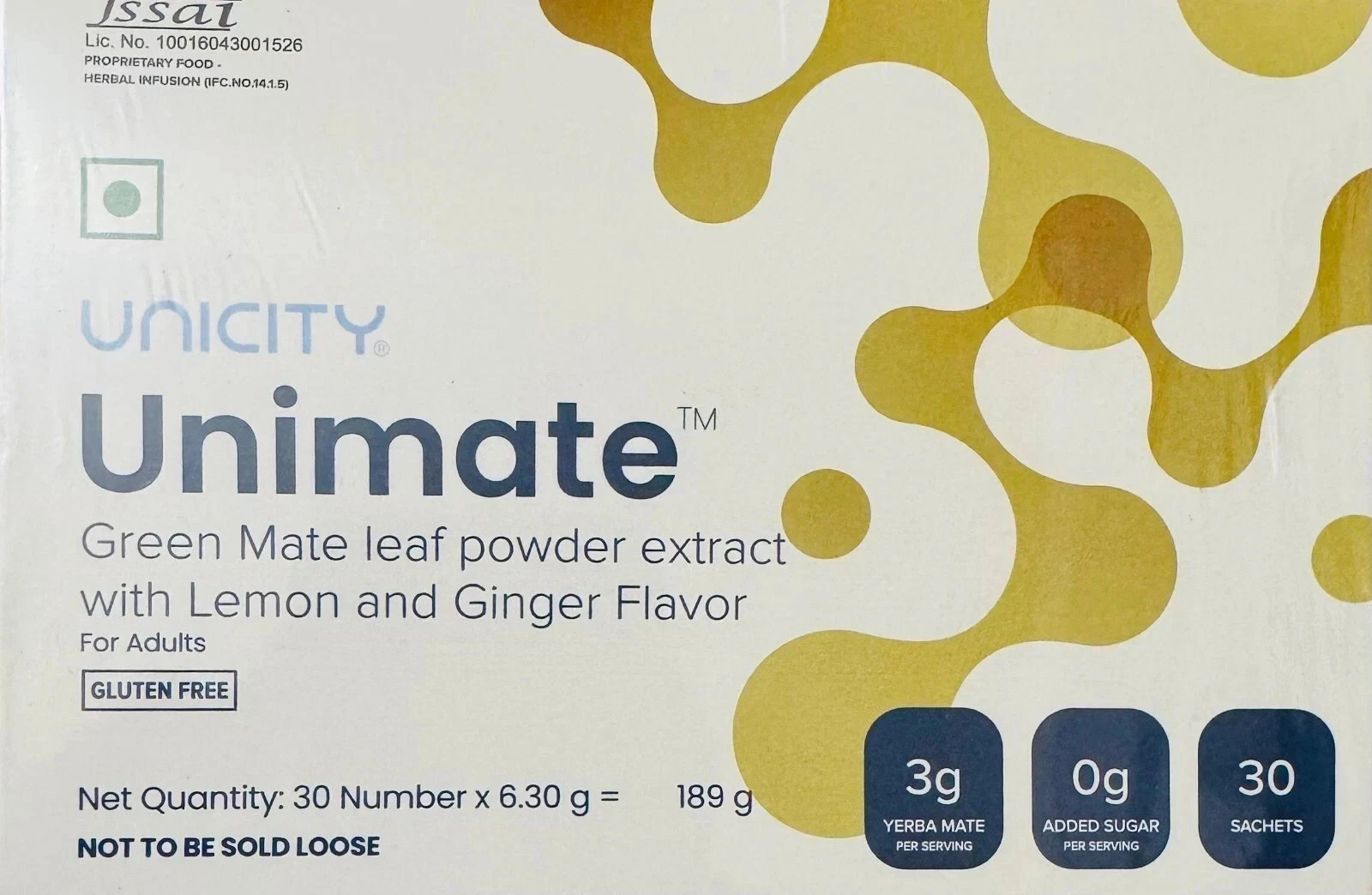 *NEW* Unicity Unimate Yerba Mate Supplement LEMON GINGER 30 Sachet – FREE SHIP