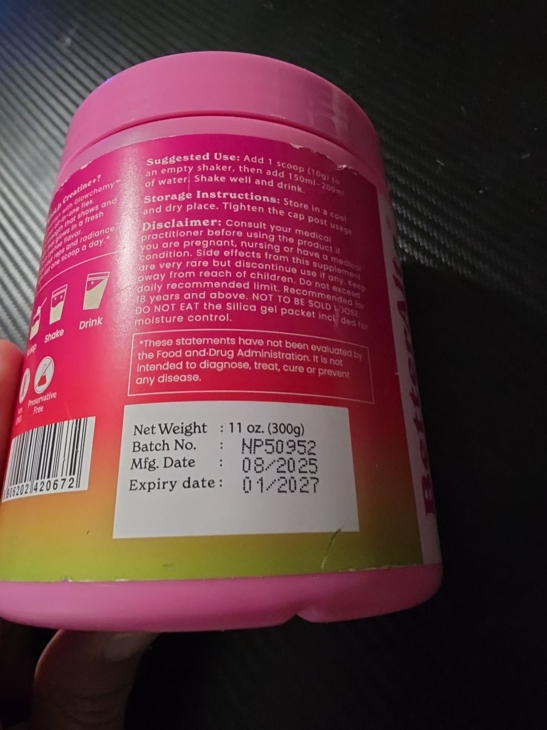 BetterAlt Creatine Collagen Biotin Vitamin C Hyaluronic Coco Lychee Powder 11oz