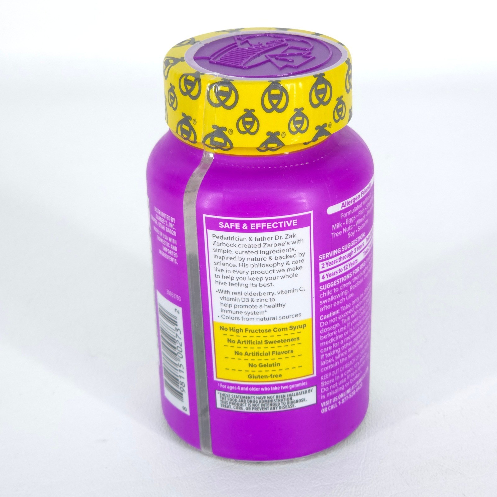 Zarbee’s Children’s Daily Immune Support Gummies 21ct Exp 01/26 Berry Elderberry
