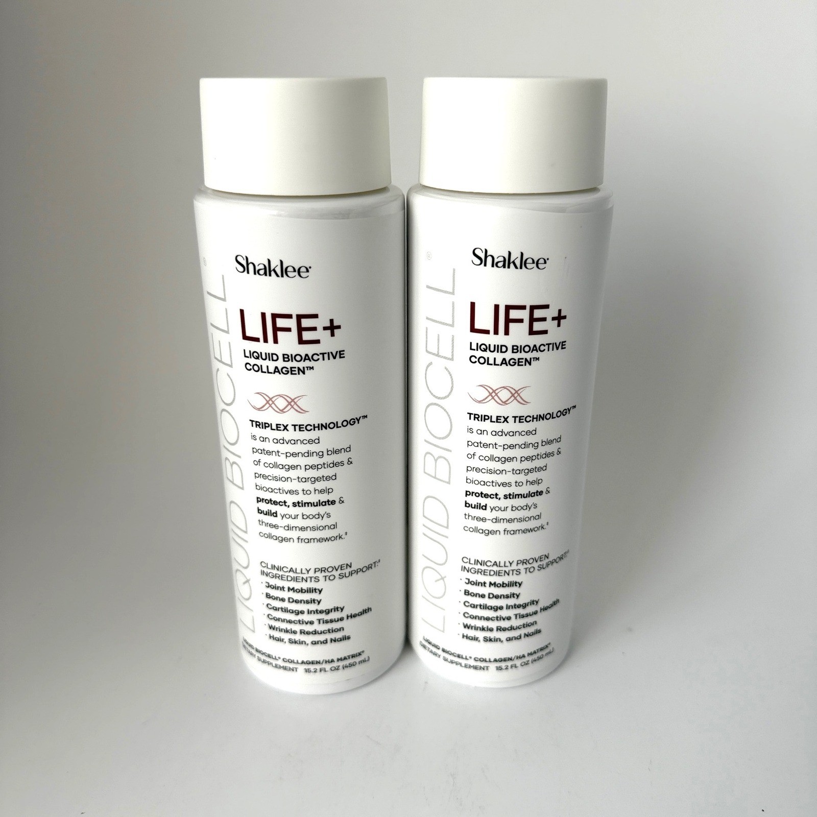 2 Pack Shaklee Liquid BioCell Life+ Bioactive Collagen TriPlex 15.2 EXP 9/27