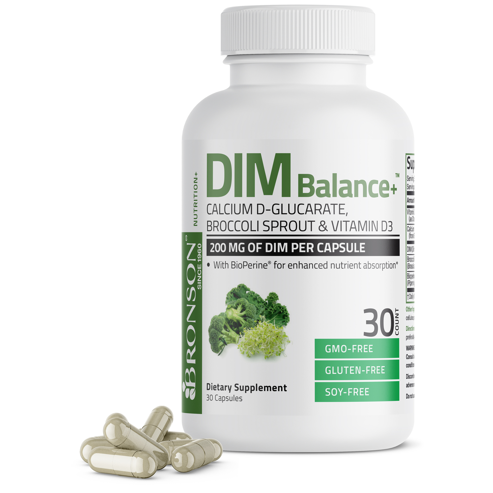 DIM+ Estrogen Metabolism Balanced Hormones, 30 Veg Capsules