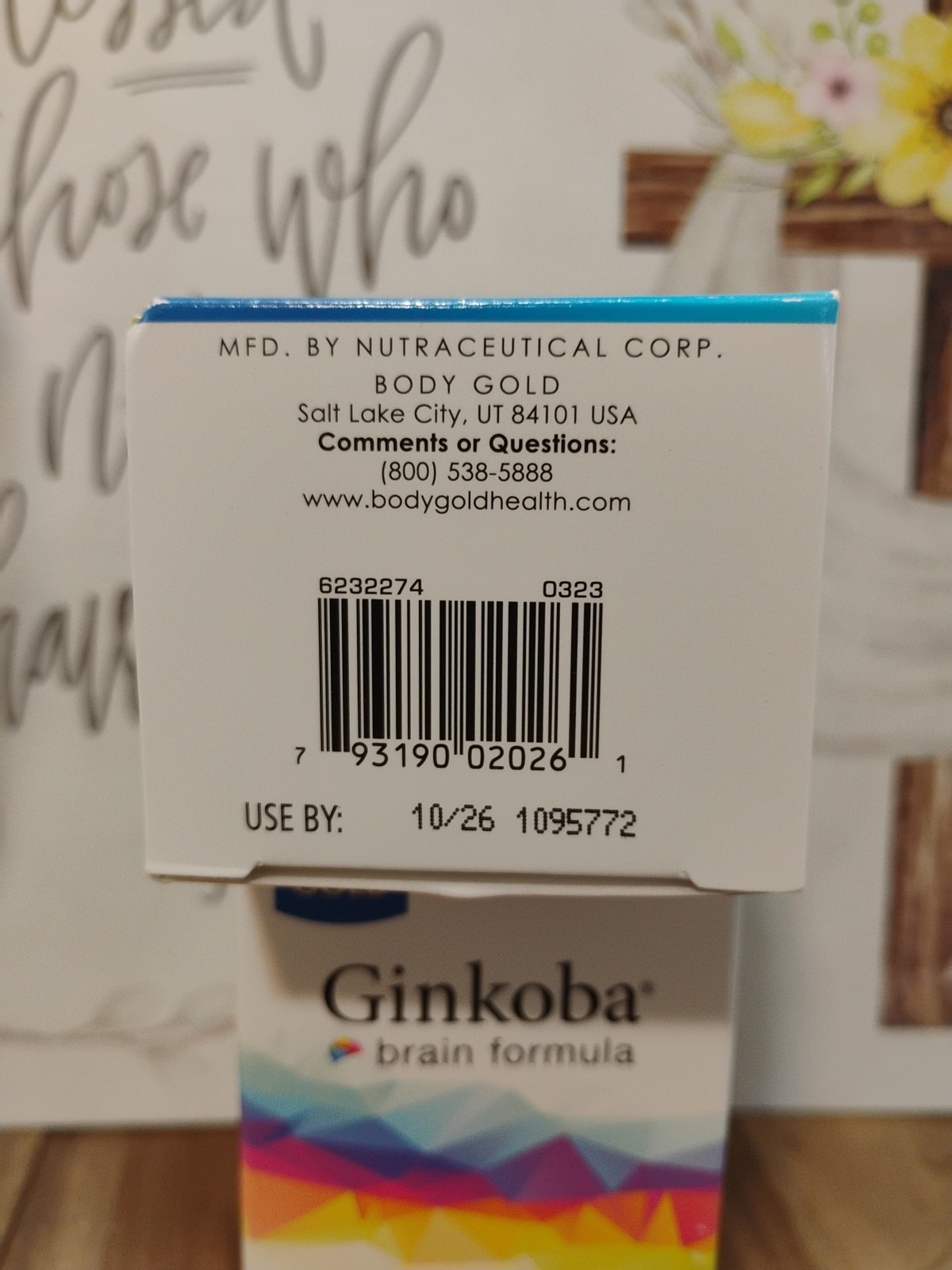 Ginkoba Brain Formula. Dietary Supplement. 90 Tablets (2 Pack) 10/26